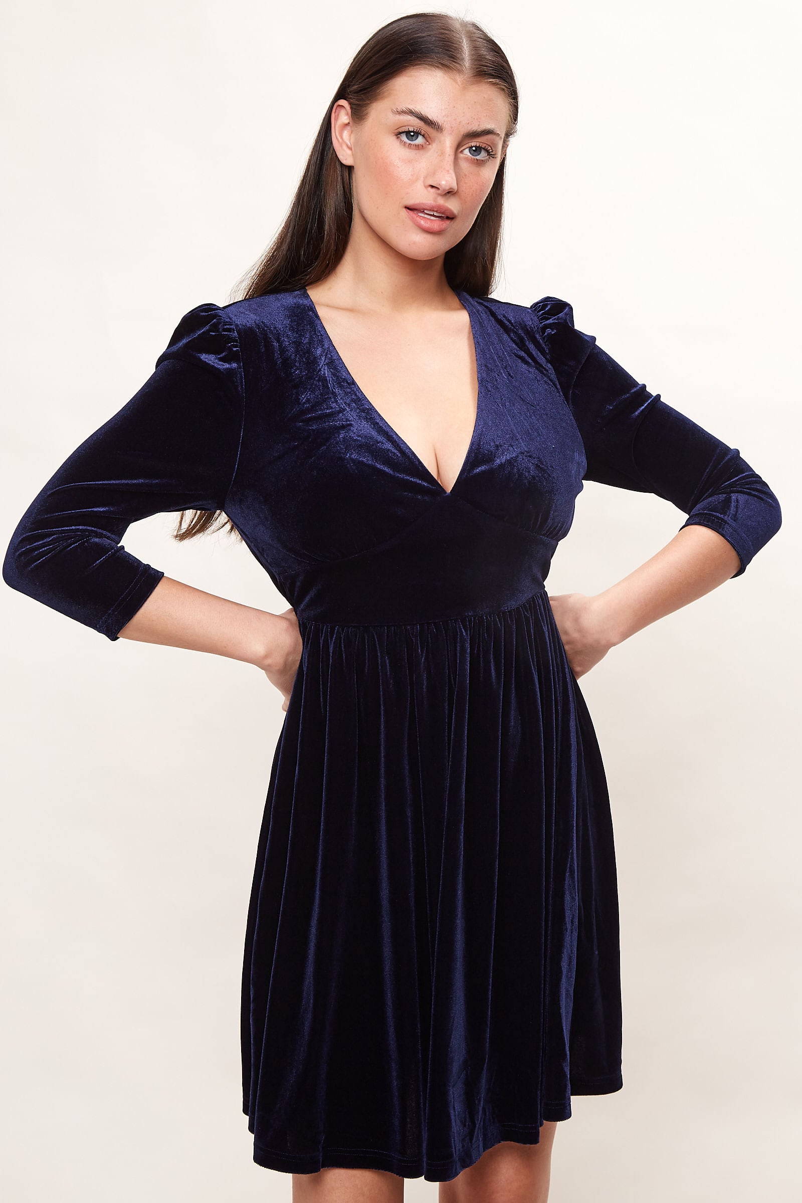 velvet fit and flare mini dress Fit And Flare Velvet Mini Dress